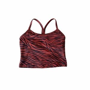 Beyond Yoga SpaceDye Cropped Tank Top Women S Zebra Animal Print Racerback